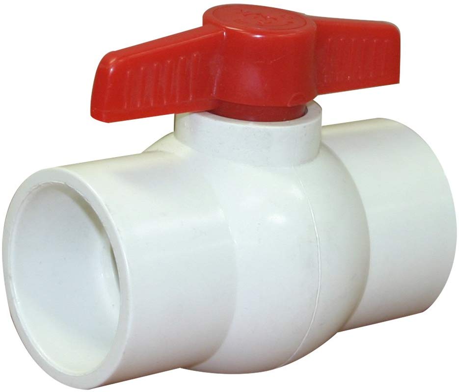 Valterra pvc slip ball valve 3/4" - red - 700-14