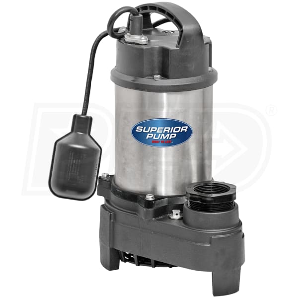 Superior pump 1/2 hp ss sump pump - 92588