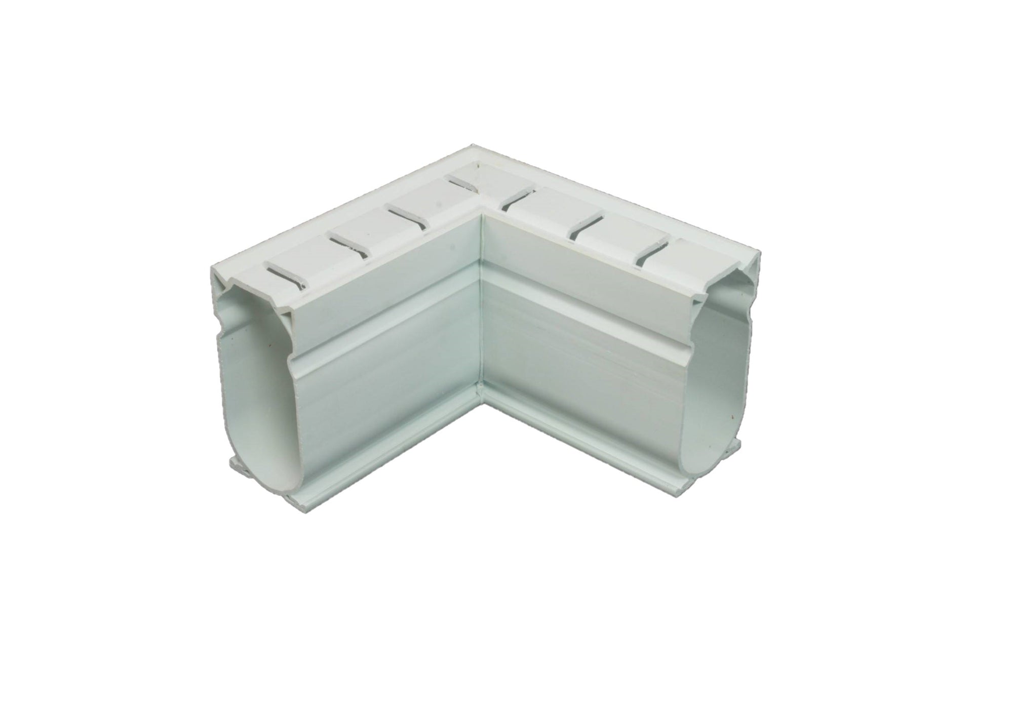 Stg chanel drain 90 degree angles white - cd9w