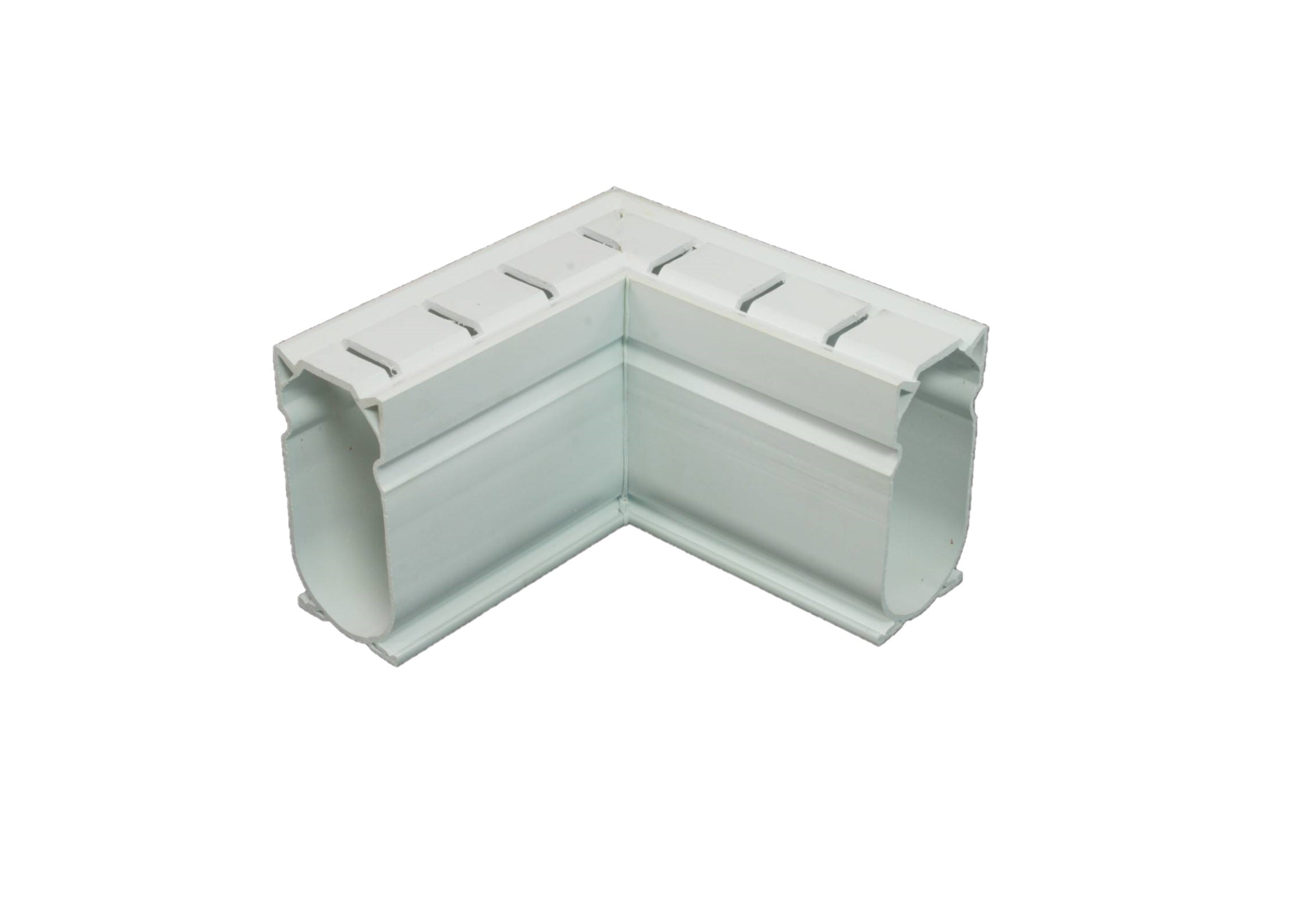 Stg chanel drain 90 degree angles white - cd9w
