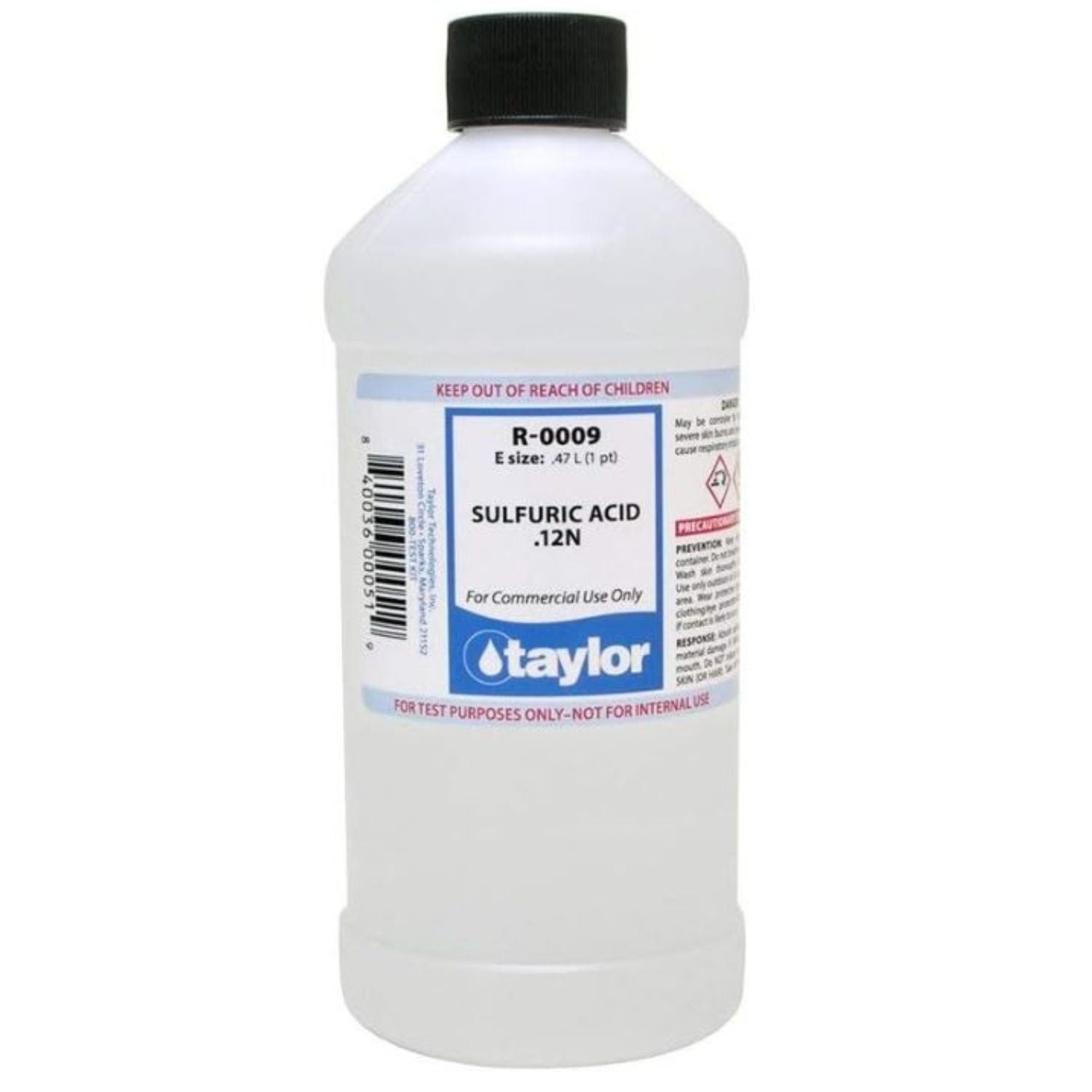 Taylor Sulfuric Acid .12n, 16 oz - R-0009-E