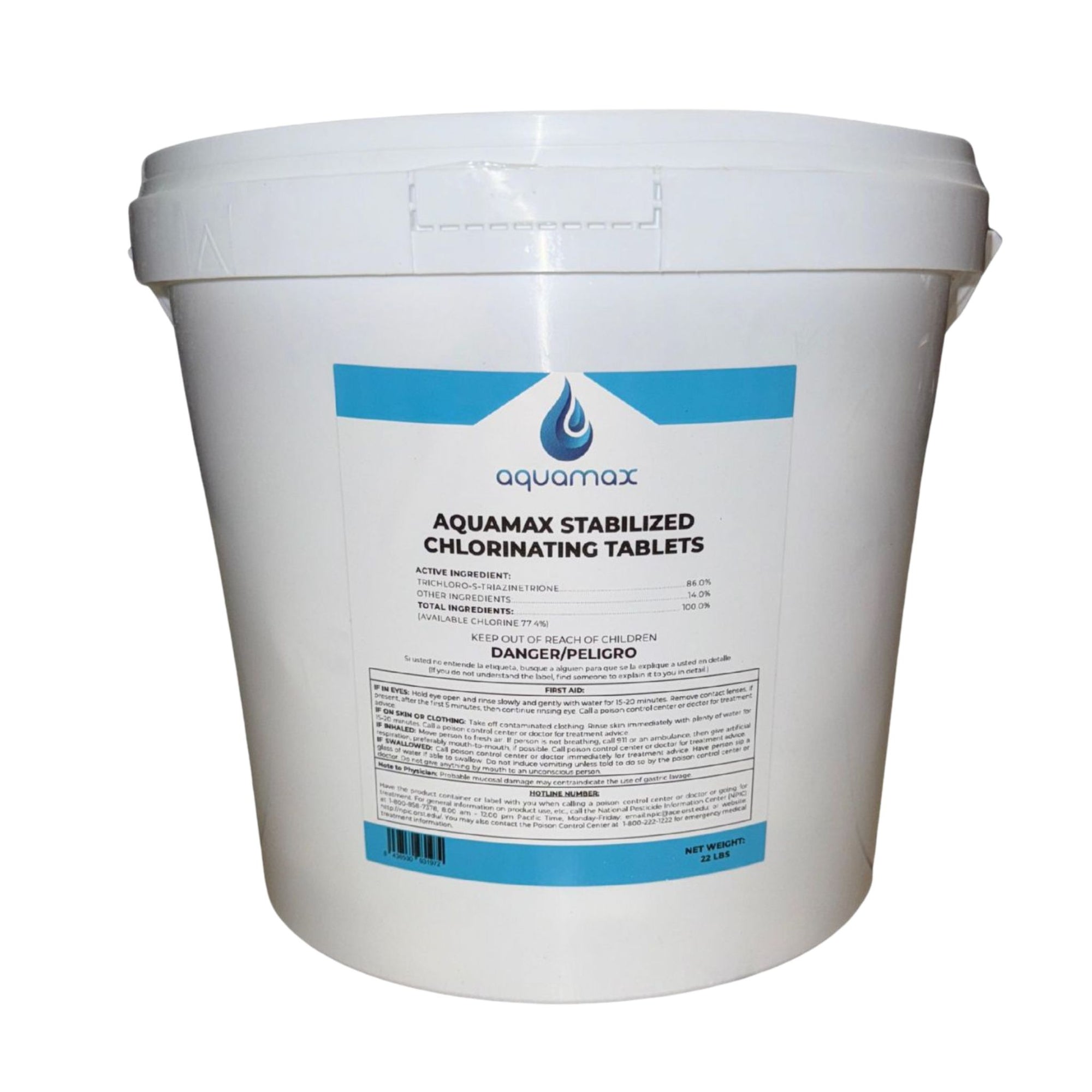 Aquamax chlorinating tablets 22 lb stabilized formula - TABS22