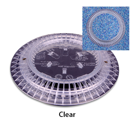 CM round pebble top drain cover 8" clear - 8-PTD-CLRA
